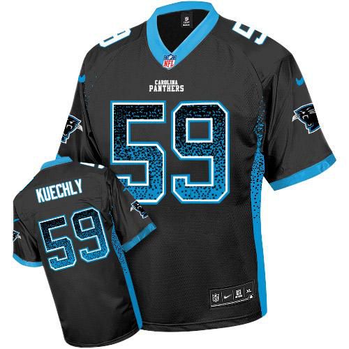 Nike Panthers #59 Luke Kuechly Black Team Color Men's Stitched NFL Elite Drift Fashion Jersey